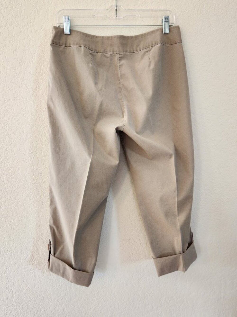 Eileen Fisher Cotton Capris with Button Cuffs - Picture 5 of 8